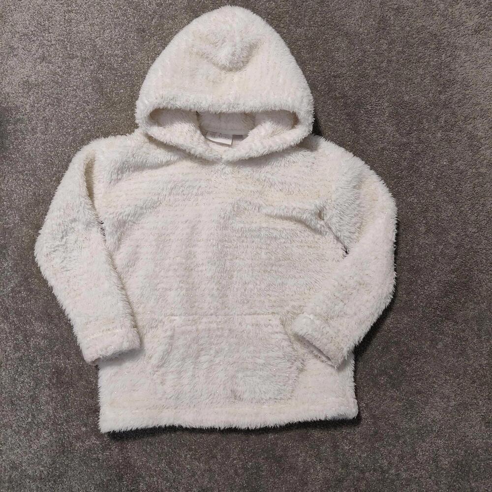 The Children’s Place Girls Sherpa Hoodie White 5/6